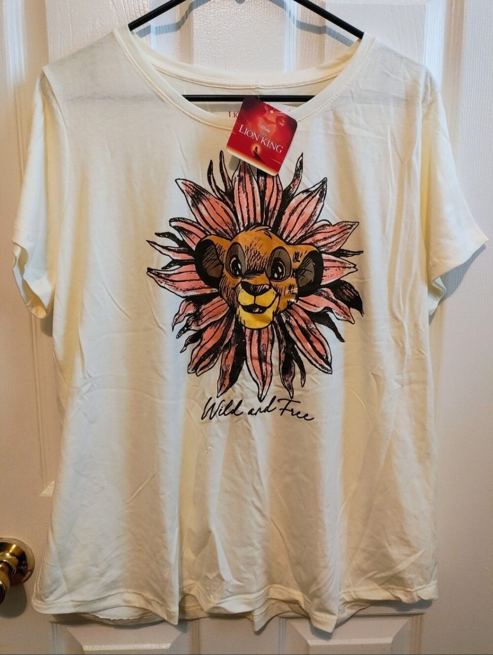 Short Sleeve Lion King Themed Wild & Free T Shirt